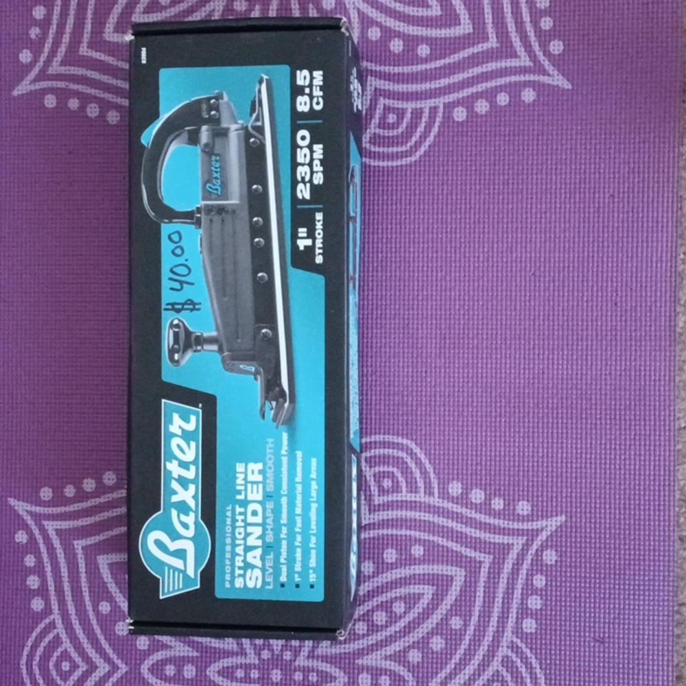 Baxter straight line sander
